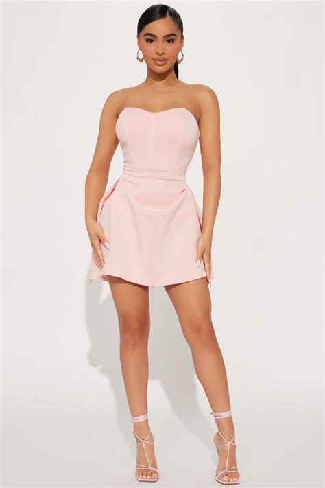 The Lily Draped Mini Dress Blush Fashion Nova Dresses Fashion Nova