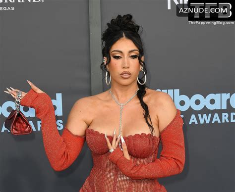 Kali Uchis Sexy Seen Flaunting Her Hot Tits In A Red Dress At The Billboard Music Awards Aznude