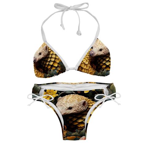 Pangolin Women S Detachable Sponge Adjustable Strap Bikini Set Swim Suit Two Pack Walmart