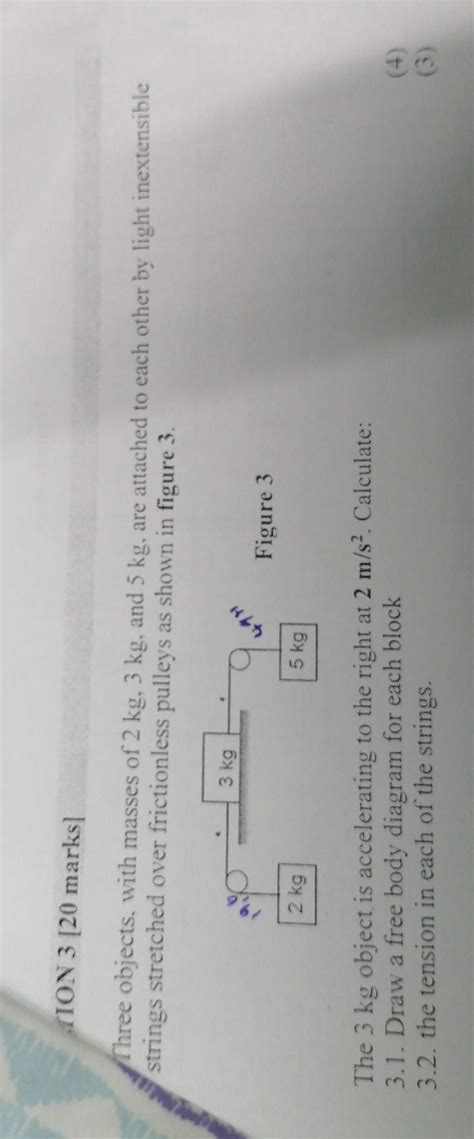 Solved Three objects, with masses of 2 kg,3 kg, and 5 kg, | Chegg.com