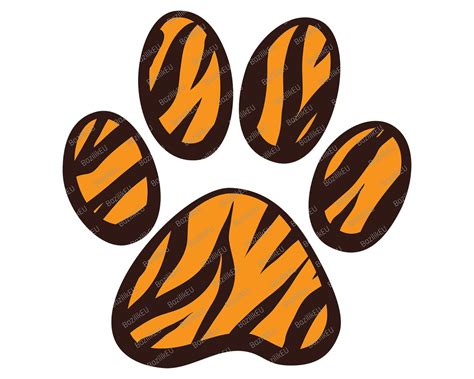 Tiger Print Paw SVG Dog Paws Pet Paw Print SVG Cat Paw | Etsy