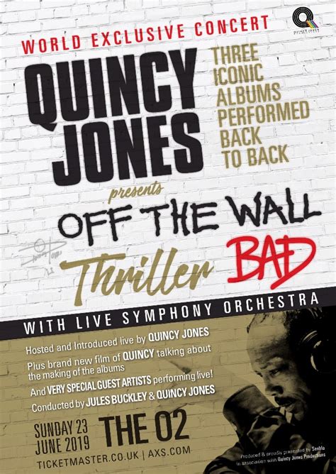 Quincy Jones to present Jackson’s Off The Wall, Thriller and Bad in ...