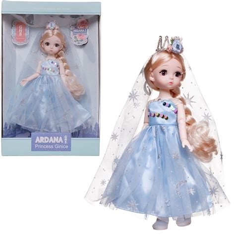 Кукла Junfa Ardana Princess с короной в роскошном голубом платье 30 см ...