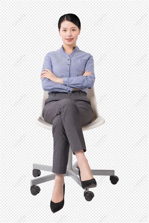 Businesswomen In White-collar Jobs Sit On Chairs., Business, Business