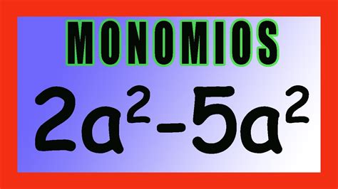 👉 Resta De Monomios Youtube