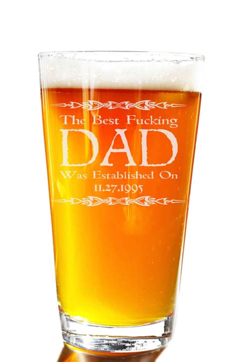 Mature Best Fucking Dad Dad Pint Glass Fathers Day Gift Father S Day Gift Gift For Dad