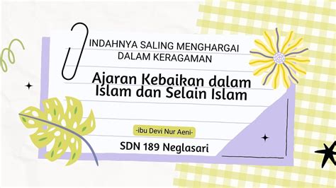 PPL 2 RPP 2 Materi Indahnya Saling Menghargai Dalam Keragaman Kelas 4