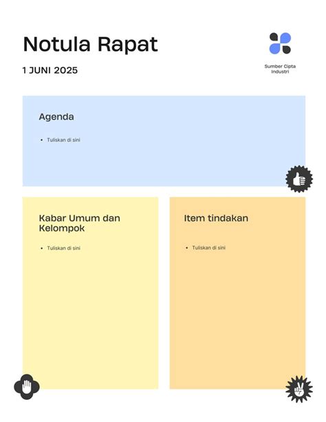 Gratis Contoh Notulen Rapat Keren Canva