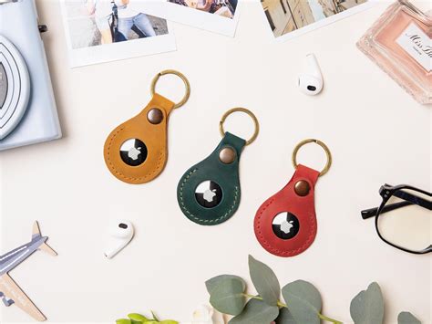 Personalized AirTag Holder, AirTag Leather Case, Leather AirTag Holder