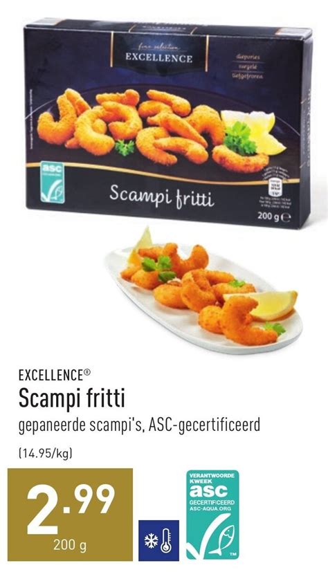 Excellence Scampi Fritti 200g Promotie Bij ALDI