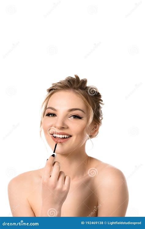 Belle Femme Blonde Nue De Sourire Avec Photo stock Image du nudité caucasien 192469138