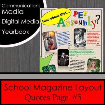 School Magazine Layout #5 by Carrie B Cronan | TPT