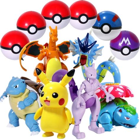 Zestaw Pokemon pokeball figurka składana 6 sztuk Pokemon 15278011810