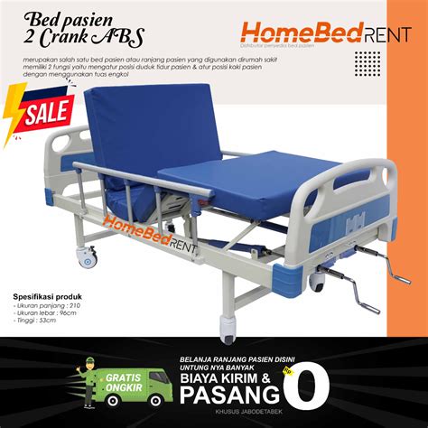 Jual Bed Pasien Crank Abs Manual Ranjang Tempat Tidur Rumah Sakit