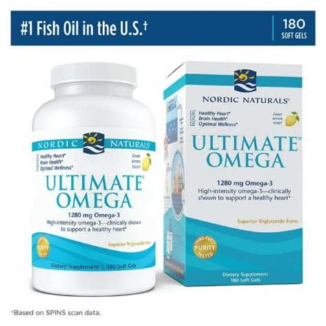 Nordic Naturals Ultimate Omega Softgels Lemon 1280 Mg Fish Oil