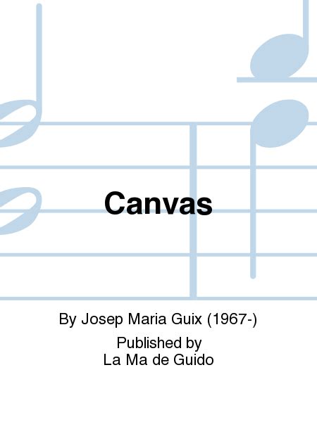 Canvas By Josep Maria Guix Clarinet Sheet Music Sheet Music Plus