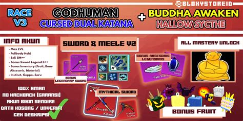 Beli Akun Akun Blox Fruit Awaken Buddha Godhuman Cdk Hallow