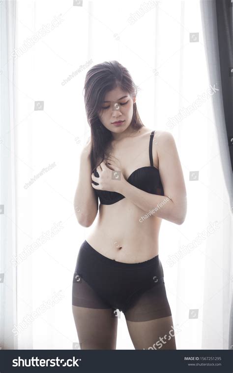 Sexy Women Wearing Black Lingerie Doing Stock Photo 1567251295 Shutterstock