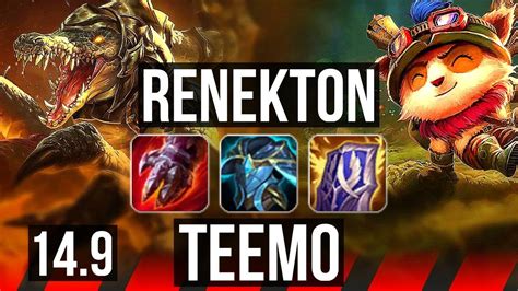 Renekton Vs Teemo Top 15214 Legendary 4k Comeback Tr Master