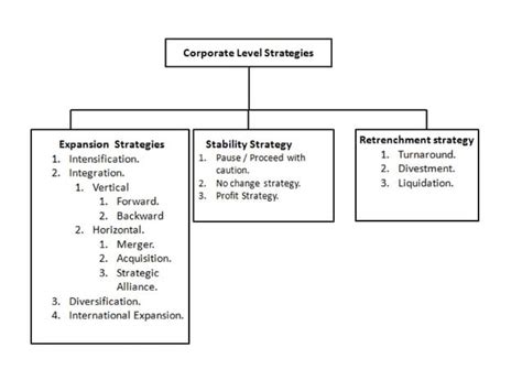 Intensification Strategies Corporate Level Strategies Strategic