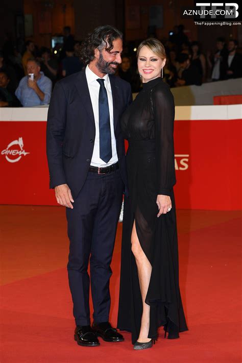 Anna Falchi Sexy Seen Braless Flashing Her Nude Tits At The Rome Film Festival In Italy Aznude