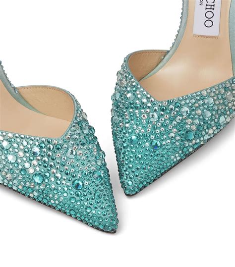 Womens Jimmy Choo Blue Saeda 100 Pumps Harrods Us