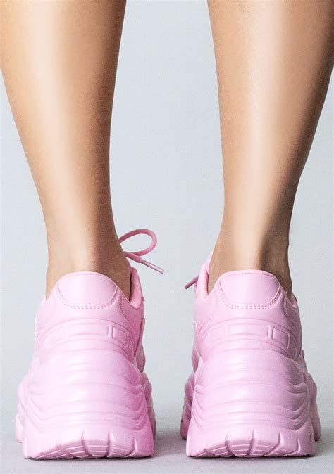 Berness Blair Bubblegum Bass Pink Platform Sneakers Lasr La Style Rush