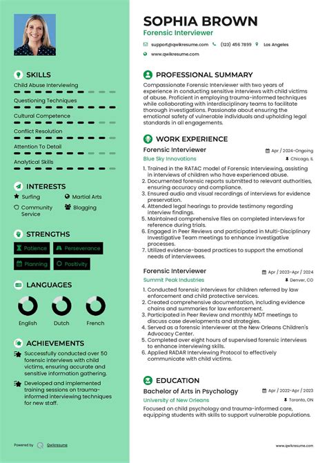 10+ Forensic Interviewer Resume Samples & Templates for 2025