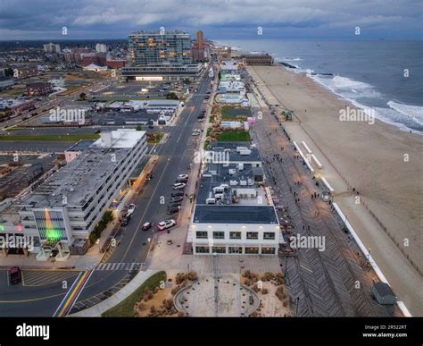 Asbury Park Boardwalk Aerial Aerial View To The Historic Asbury Park
