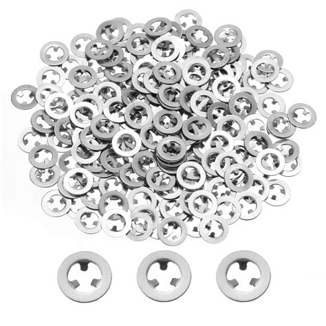 200 Packs Internal Tooth Star Lock Washers M2 Push On Retaining Clips