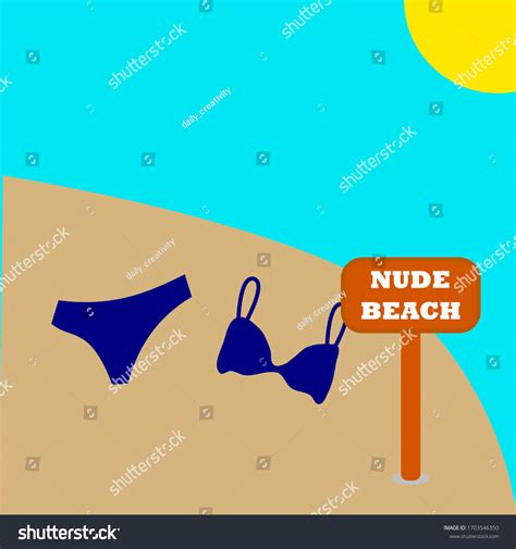 Nude Beach Bikini On Sand Stock Vector Royalty Free Shutterstock