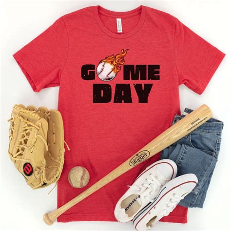 Baseball Game Day Shirt For Mom Game Day Shirts For Dad Playball T Shirt Little League T Ball