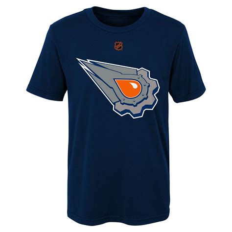 Child Edmonton Oilers Reverse Retro Logo Navy - T-Shirt - Sports Closet