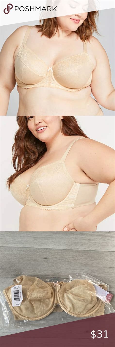Cacique Modern Lace Unlined Full Coverage Bra Dd Nude Color Nwt In Packaging Full Coverage