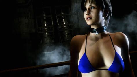 Resident Evil 2 Remake Rebecca Sexy Blue Bikini Biohazard 2 Mod 4K