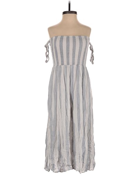 Skylar + Madison 100% Cotton Stripes Multi Color Gray Jumpsuit Size S