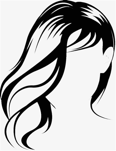 Vector De Soprar O Cabelo Comprido Png Linha De Cabelo Ms Senhoras