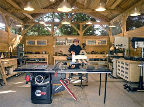 Timber Frame Work Shop Shop Tours Fine Woodworking Home Workshop