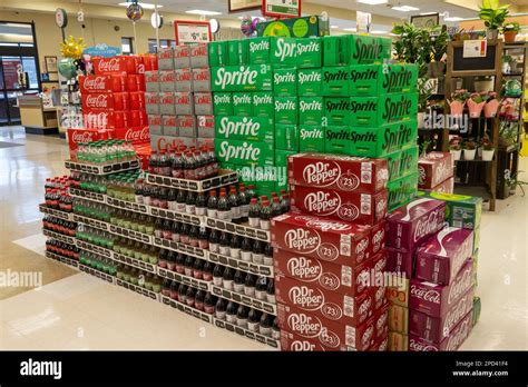 An End Aisle Display Of Coca Cola Soft Drink Products At Weis