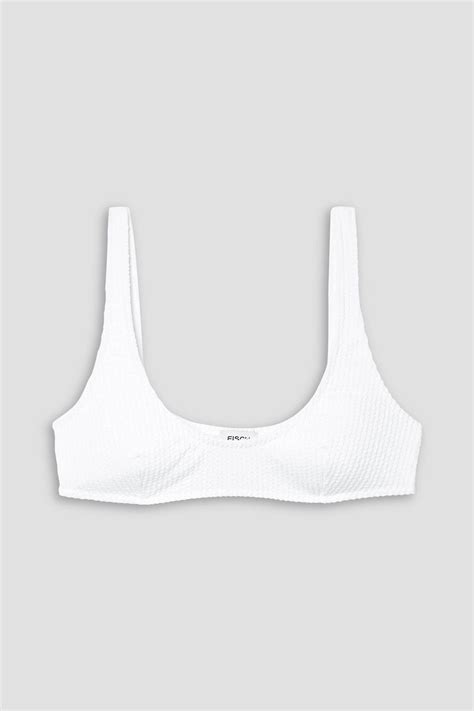 Fisch Lezard Recycled Seersucker Bikini Top The Outnet