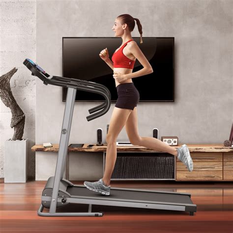 Electric Foldable Treadmill with LCD Display and Heart Rate Sensor ...