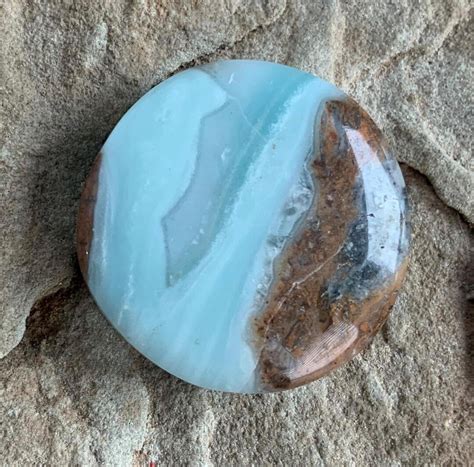 Beautiful Bc Ocean Picture Stone Round Cabochon Etsy