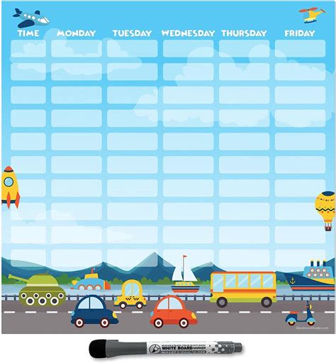 Amazon Glassboard Studio Dry Erase Weekly Schedule Sticker Decal