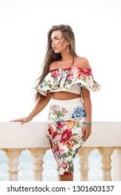 Lovely Sexy Girl Brunette Dress Posing Stock Photo Shutterstock