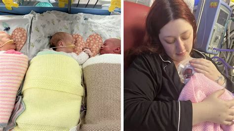 Mum Gives Birth To Rare Identical Triplet Girls After Being Told Theyd