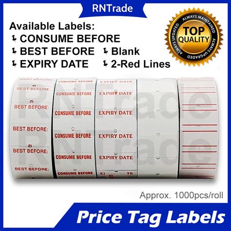 Date Sticker Label - Best Before / Expiry Date / Consume Before / Plain ...