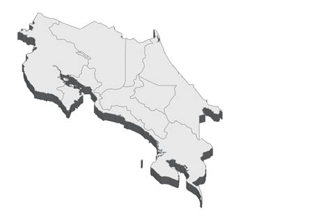 Ilustração De Mapa 3d Da Costa Rica 12046678 Png