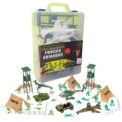 Maleta Base Militar For As Armadas Ex Rcito De Soldadinhos Shopee Brasil