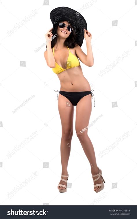 Beautiful Sexy Brunette Girl Posing Bathing Stock Photo Shutterstock