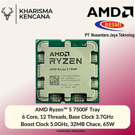 PROCESSOR » AMD RYZEN 5 7500F AM5 PROCESSOR + Wraith Stealth Cooler Fan ...